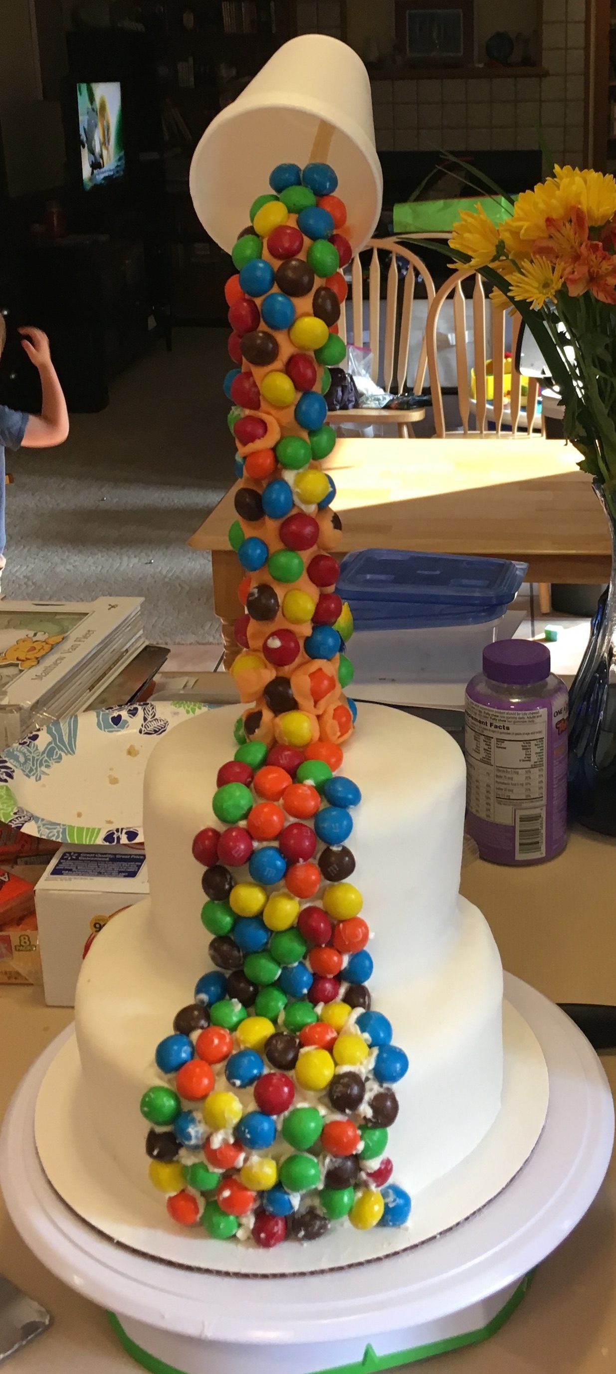 homemade gravity defying cake