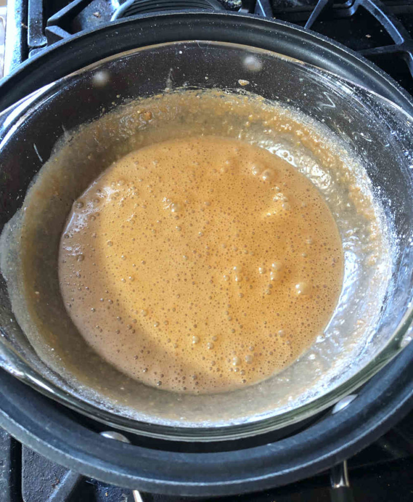Chocolate drop cookie frosting cooked
