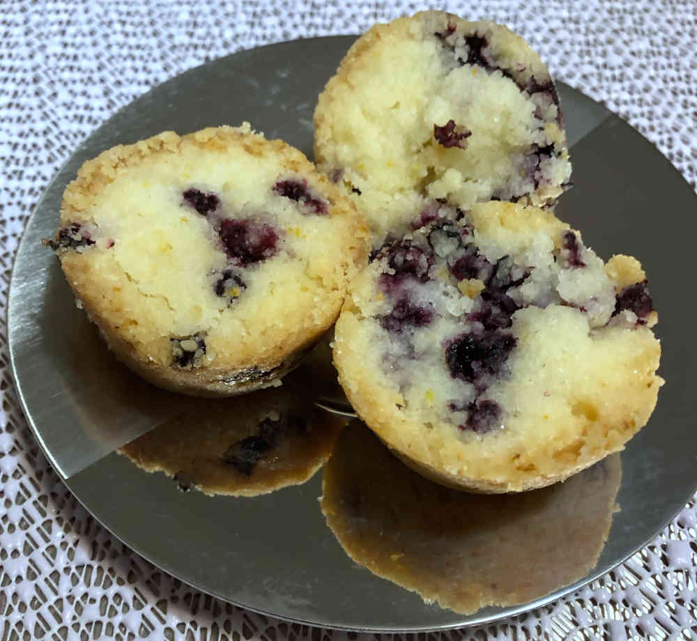 Blueberry lemon cookies on a plate